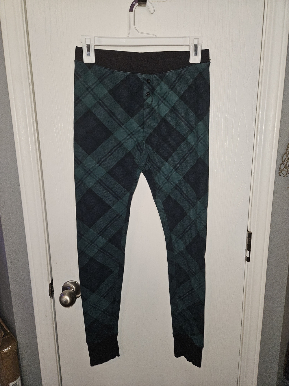 Old Navy Green and Blue Plaid Women's Pajama Pants